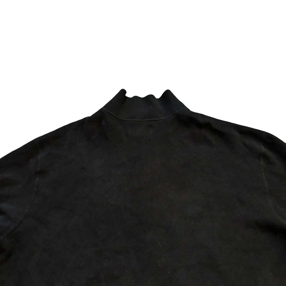 Polo Ralph Lauren Men XL Black Full‎ Zip Track Jacket Red Pony Logo Cotton Knit